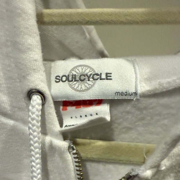 SoulCycle White Hoodie with Black Logo - Picture 3 of 3